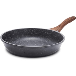 SENSARTE Nonstick Frying Pan Skillet, Swiss Granite Coating Omelette Pan, Healthy Stone Cookware Chef's Pan, Pfoa Free (12.5 Inch)