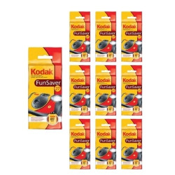 KODAK Funsaver Disposable Single-Use 35MM Film Camera With Flash (Pack Of 10)