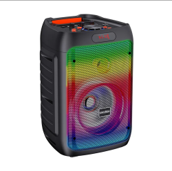 CSMART Portable Colourful Led Light Wireless Bluetooth Stereo Speaker With Karaoke Microphone & Remote Control for Travel Indoor Outdoor Party