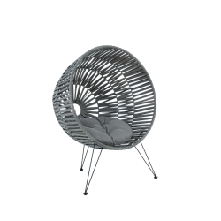 KINGMAN Handcrafted Pet Chair With Cushion - In Grey