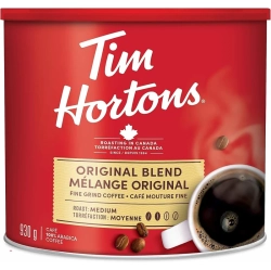 TIM HORTON S Original Blend Fine Ground Grind Coffee - Medium Roast, 930G Can (Red)