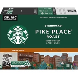 STARBUCKS Pike Place Medium Roast K-Cups - 24 Capsules | Keurig Compatible Coffee Pods