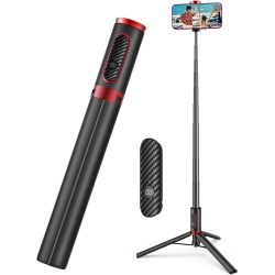 NONE Selfie Stick Tripod, 60" All In 1 Aluminum Phone Tripod Stand \w Remote for Iphone 15/14/pro Max/13/12 & Samsung Huawei 4"-7" Smartphones. Stick