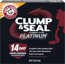 ARM & HAMMER Cat Litter: 14-Day Odor Control, Multi-Cat, Hard Clumping Clay, 99.99% Dust-Free - 8.16Kg (1-Pack) In Platinum