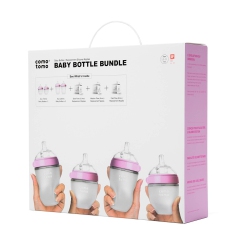 COMOTOMO Baby Bottle Bundle - In Pink