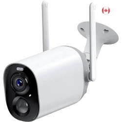 NETVUE Wireless Outdoor 2K Security Camera: Solar & Battery Powered \w Spotlight, Siren, Motion Detection, Color Night Vision, 2-Way Audio, Ip66