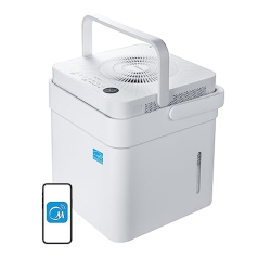 MIDEA Cube 20 Pint Dehumidifier for Basement And Rooms At Home for Up to 1, 500 Sq. Ft., Smart Control, Works With Alexa (White)