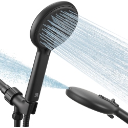 NONE High Pressure Handheld Shower Head 4-Setting Shower Head Kit - Jet Water Mode - 59" Stainless Hose And Adjustable Mount Excellent Replacement