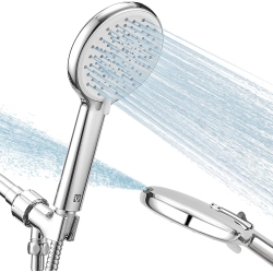 NONE High Pressure Handheld Shower Head 4-Setting Shower Head Kit - Jet Water Mode - 59" Stainless Hose And Adjustable Mount Excellent Replacement