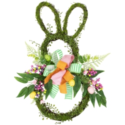 NORTHLIGHT Twig And Vine Easter Bunny Artificial Wreath - 23