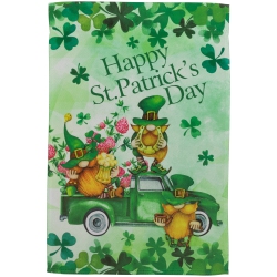 NORTHLIGHT Joyful Leprechauns "happy St. Patrick's Day" Outdoor Garden Flag 18" X 12.5