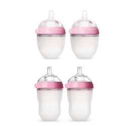 COMOTOMO Baby Bottle Double Pack Bundle (2X250Ml, 2X150Ml) - In Pink