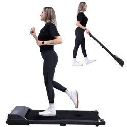 MOTIONGREY Walking Pad Treadmill - Slim Portable Under Desk Training Electric Fitness Pad for Cardio Workout In Home And Office - In Black