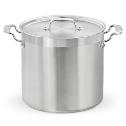 NUTRICHEF Stainless Steel Cookware Stockpot - 24 Quart, Heavy Duty Induction Pot, Soup Pot With Stainless Steel Lid