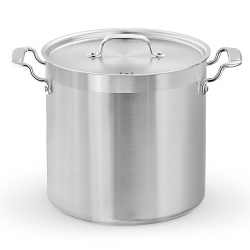 NUTRICHEF Stainless Steel Cookware Stockpot - 16 Quart, Heavy Duty Induction Pot, Soup Pot With Stainless Steel Lid