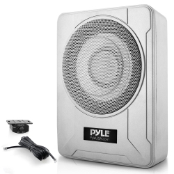 PYLE 8” 600 Watts Low-Profile Active Amplified Marine & Waterproof Subwoofer System, Suitable for Under-Seat Installations