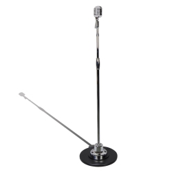 PYLE Classic Retro Vintage Style Microphone & Swing Stand Style In Silver