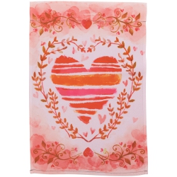 NORTHLIGHT Watercolor Heart Valentine's Day Outdoor Garden Flag 18" X 12.5