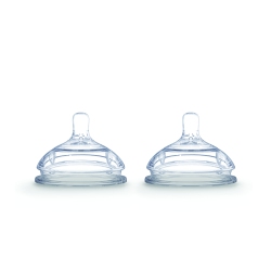 COMOTOMO Replacement Nipple for Baby Bottles - Slow Flow 0-3 Months (4 Count - 2 Packs)