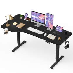 MOTIONGREY Ergo2 - Adjustable Left L-Shaped Electric Standing Desk \w Memory Settings - 63" X 24" Top Frame - Ergonomic Desk for Home And Office