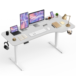 MOTIONGREY Ergo2 - Adjustable Right L-Shaped Electric Standing Desk \w Memory Settings - 63" X 24" Top Frame - Ergonomic Desk for Home And Office