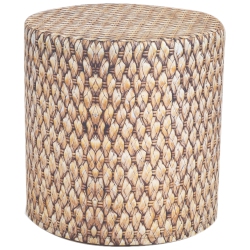 DELSIT Pouf And Footstool Ottoman - Waterproof Round Stool for Indoor And Outdoor Use, Room Decor & Furniture With Removable Cover, Made In Europe