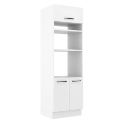MADESA Hazel 2 Door Pantry Kitchen Storage Cabinet With Horizontal Door And 3 Shelves 89 Inch Organization Unit - In White