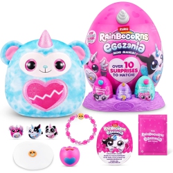 ZURU RAINBOCORNS Rainbocorns Eggzania Mini Mania Monkey Plush Surprise Unboxing With Animal Soft Toy, Idea for Girls With Imaginary Play