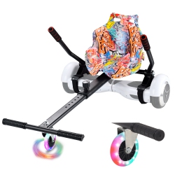 BIIST Flashing Wheel Hoverboard Go Kart Attachment Adjustable Hoverboard Go Kart Hoverboard Seat Attachments for All Ages Hoverboard Kart Attachment