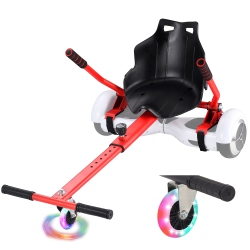 BIIST Flashing Wheel Hoverboard Go Kart Attachment Adjustable Hoverboard Go Kart Hoverboard Seat Attachments for All Ages Hoverboard Kart Attachment