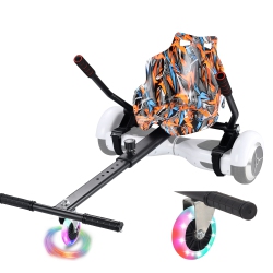 BIIST Flashing Wheel Hoverboard Go Kart Attachment Adjustable Hoverboard Go Kart Hoverboard Seat Attachments for All Ages Hoverboard Kart Attachment