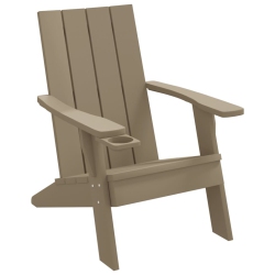 VIDAXL Garden Adirondack Chair 75X88.5X89.5Cm Polypropylene In Light Brown