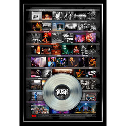 Frameworth The Rush: Tour History Collage Platinium LP Framed Canvas