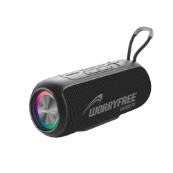 WORRYFREE GADGETS Wfg Wireless Portable Waterproof 10W Bluetooth Speaker With RGB Lights - In Black