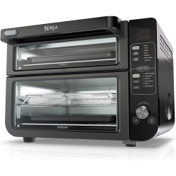 NINJA Dct402Bk 13-In-1 Double Oven With Flexdoor, Flavorseal & Smart Finish, Rapid Top Oven