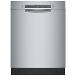 Bosch 300 Series 24" 46dB Built-In Dishwasher with Stainless Steel Tub (SGE53C55UC) - Stainless Steel