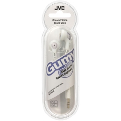 JVC AMERICA Jvc Ha-F160-W-K Gumy Earbud Headphones (Coconut White) [Headphones]