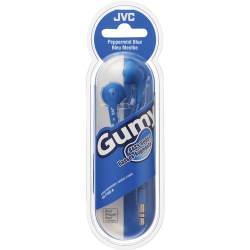 JVC AMERICA Jvc Ha-F160-A-K Gumy Earbud Headphones (Peppermint Blue) [Headphones] Blue, Earbuds, In-Ear