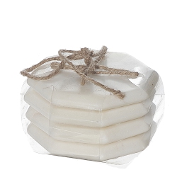 MAISON CONCEPTS 4PC Octagon Marble Coaster 4X4 In White