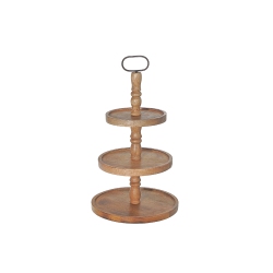 MAISON CONCEPTS 3 Tier Wooden Round Stand