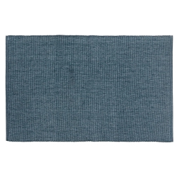 MAISON CONCEPTS Chambray Ribbed Placemat Denim 13 X 19 - Set Of 12 In Blue