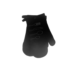 MAISON CONCEPTS 2 PC Utensil Front Stitched Oven Mitt In Black