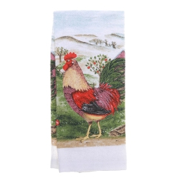 MAISON CONCEPTS Hand Towel Roosters - Set Of 6