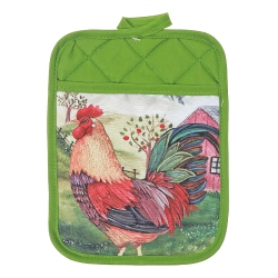 MAISON CONCEPTS Pot Holder With Pocket Roosters - Set Of 6
