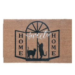 MAISON CONCEPTS Coir Door Mat Cats Sweet Home 18 X 30