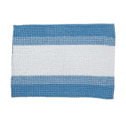 MAISON CONCEPTS Stripe Chenille Bath Mat 20X28 In Blue