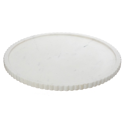 MAISON CONCEPTS Marble Round Tray In White