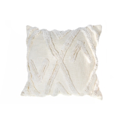 MAISON CONCEPTS Slub Cotton Cushion Arrow 18 X 18 - Set Of 2 In Ivory