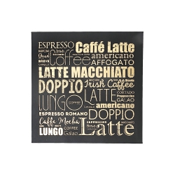 MAISON CONCEPTS Canvas Wall Art With Foil Cafe Latte
