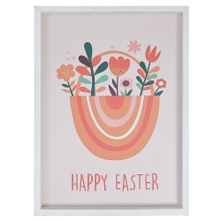 MAISON CONCEPTS Framed Wood Wall Sign Happy Easter